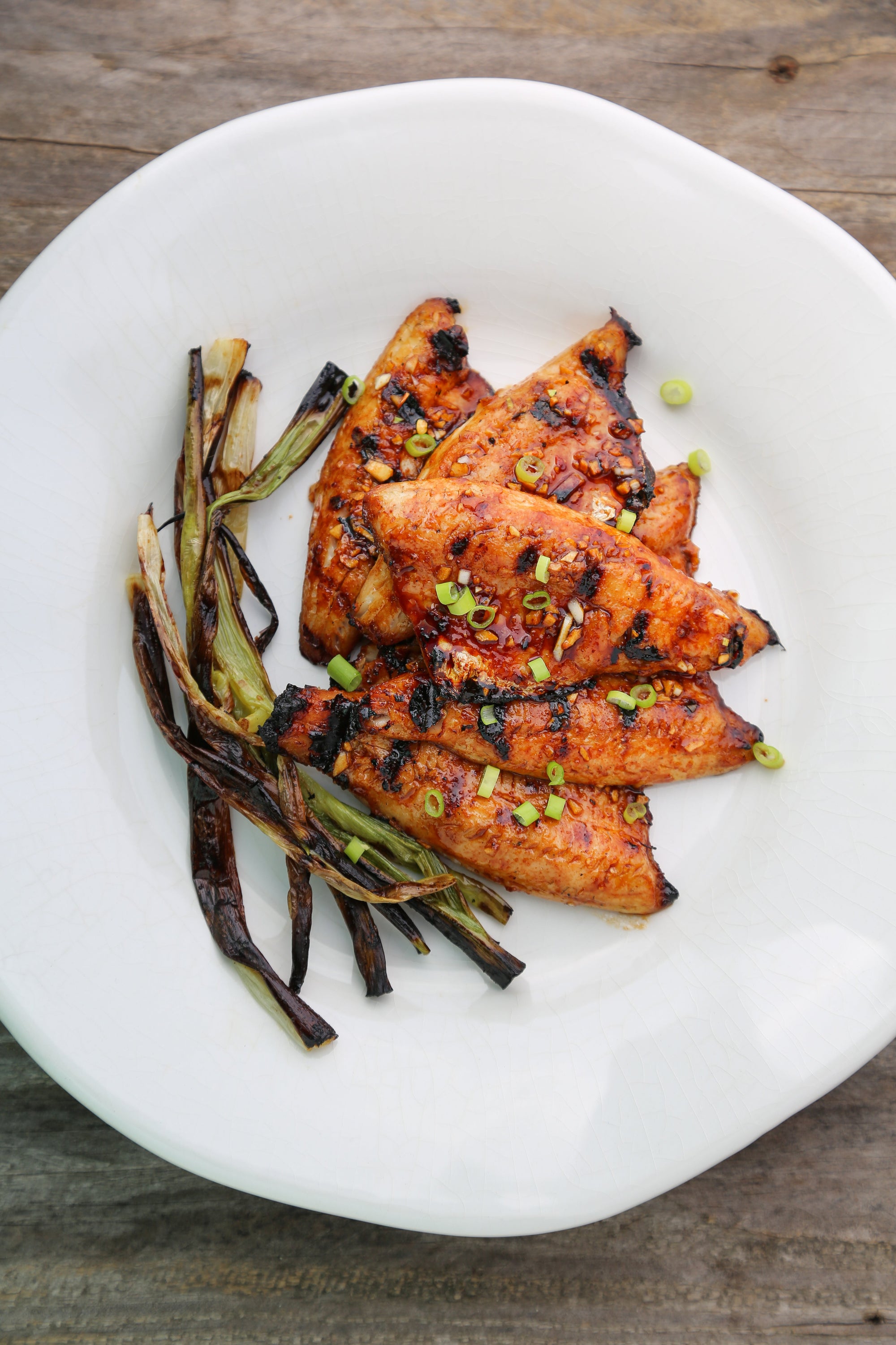 Spicy Grilled Perch with Charred Scallion
