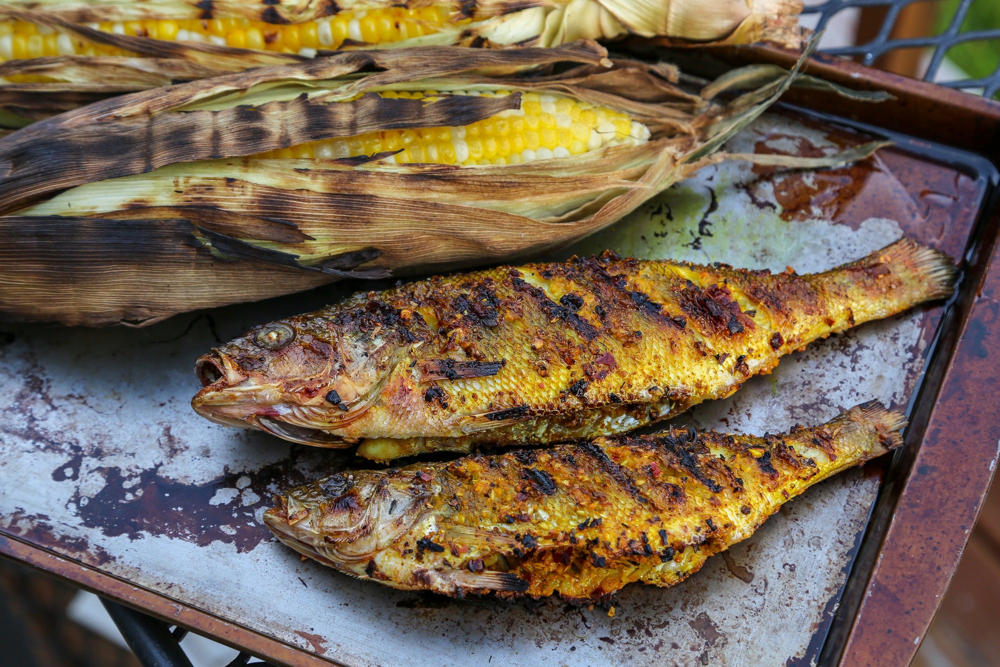 Grilled Whole Perch with Lemongrass and Turmeric
