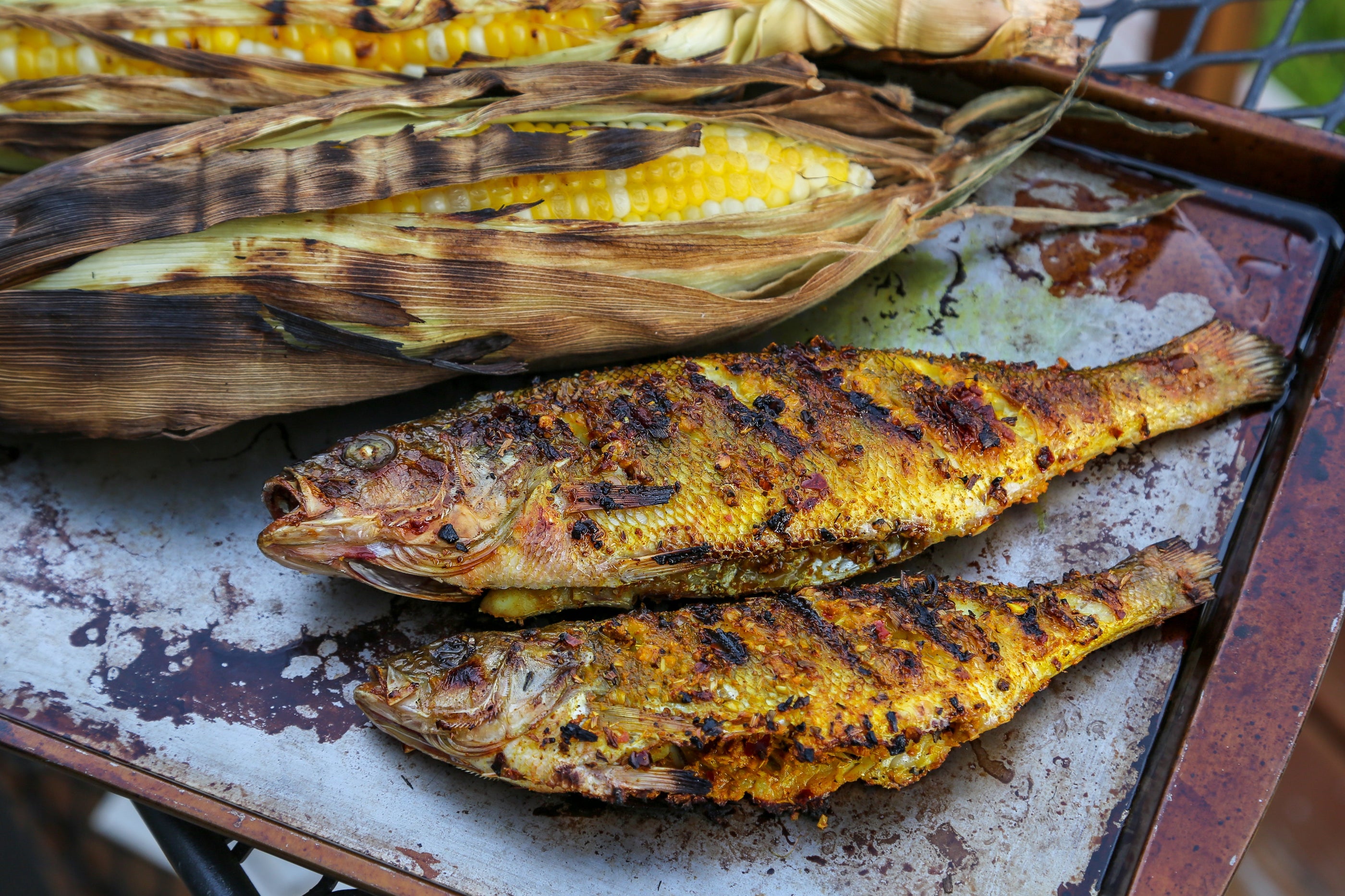 Grilled Whole Perch with Lemongrass and Turmeric