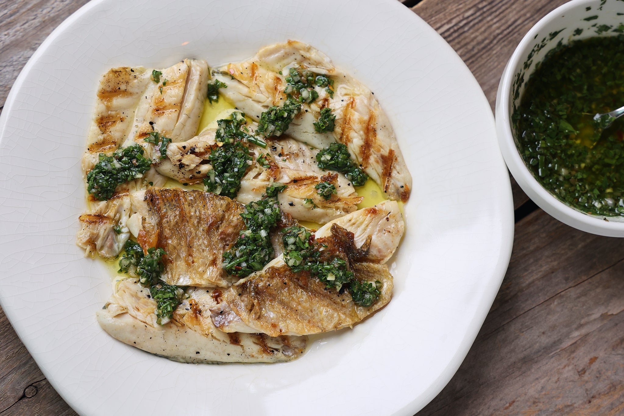 Grilled Perch with Salsa Verde