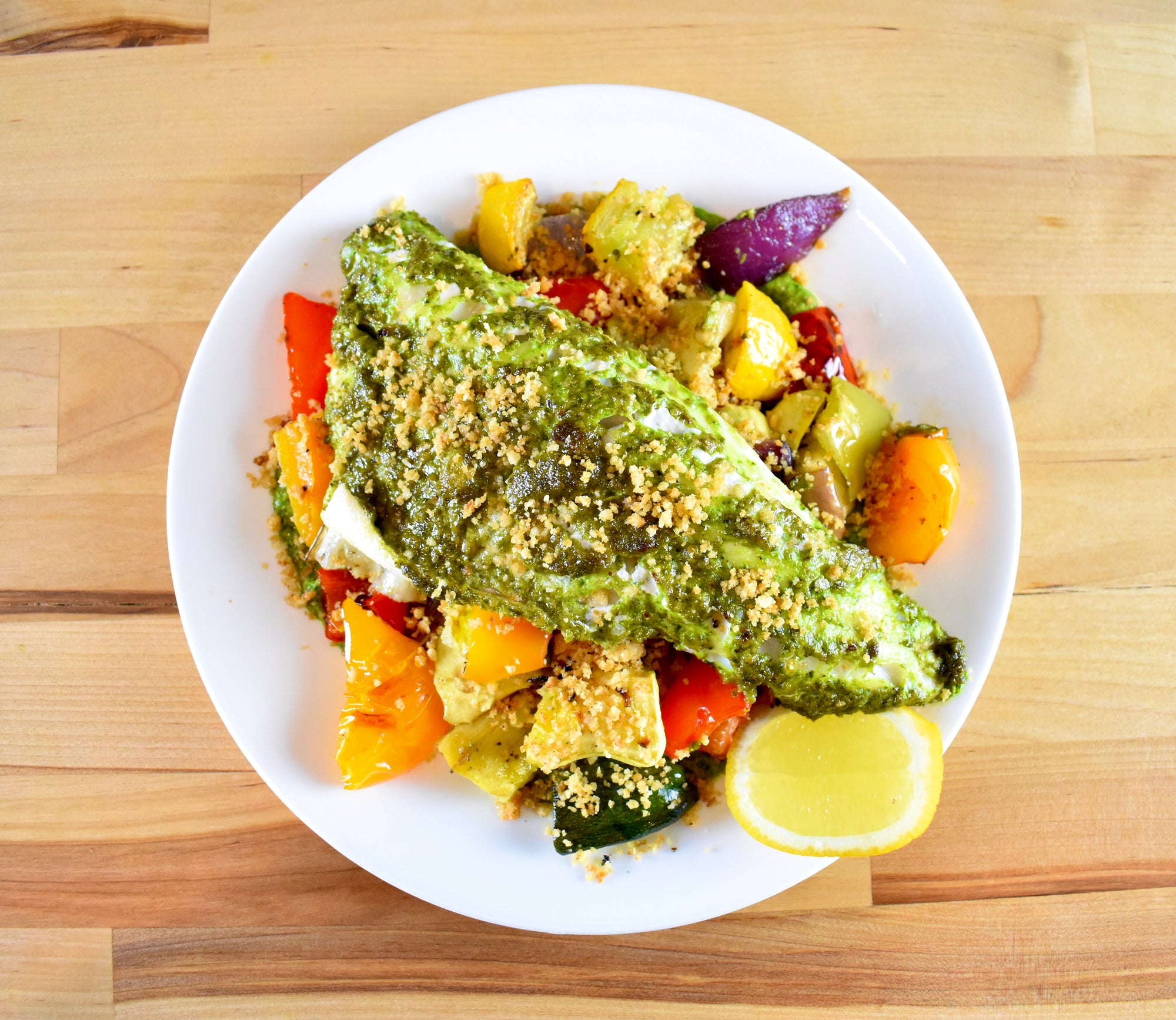 Sheet pan Pesto Walleye