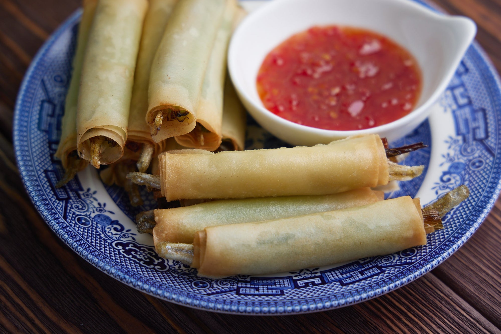 Crispy Smelt Spring Rolls