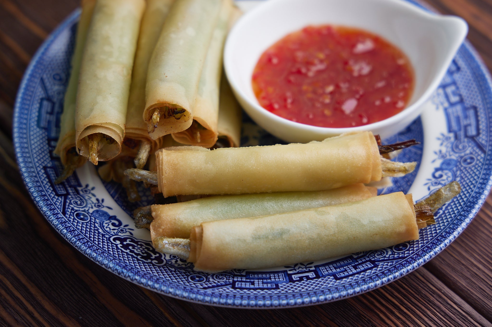 Crispy Smelt Spring Rolls