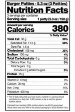 Burger Patties - 5.3 oz (3 patties)