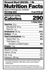 Ground Beef (80/20) - 1 lb