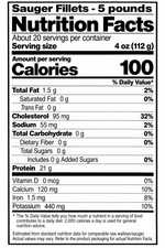 Sauger Fillets - 5 pounds
