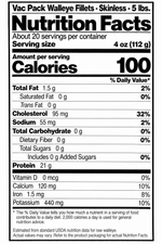 Skinless Walleye - Vac Sealed - 5 lbs