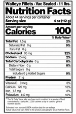 Walleye Fillets - Vac Sealed - 11 lbs