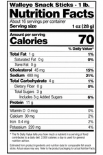 Walleye Snack Sticks - 1 lb